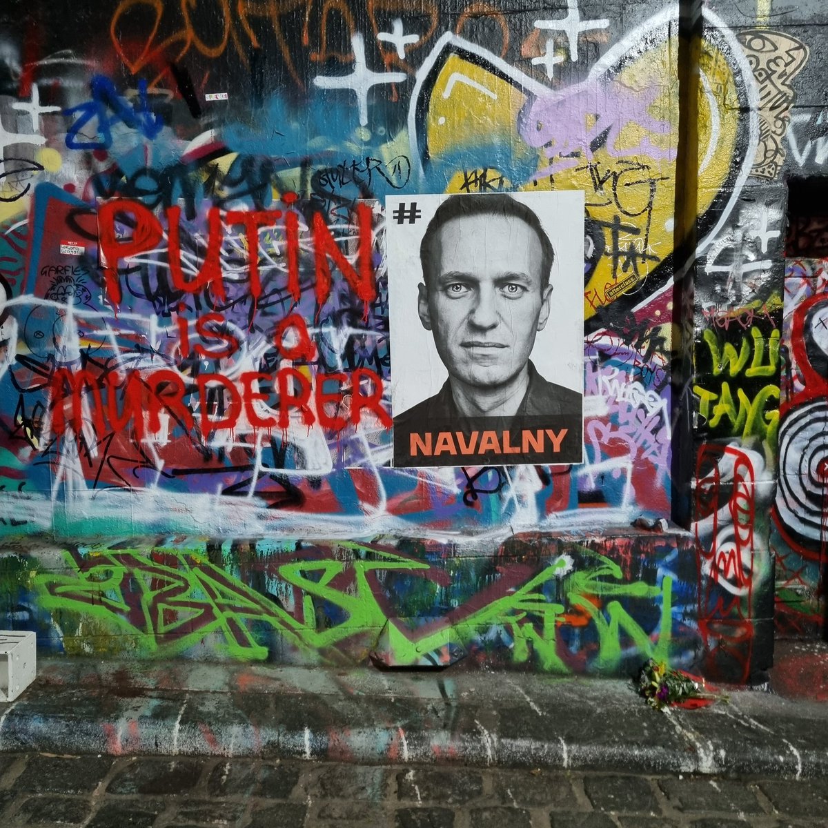 Hosier lane, Melbourne.  #Navalny #PutinWarCriminal #PutinMurderer