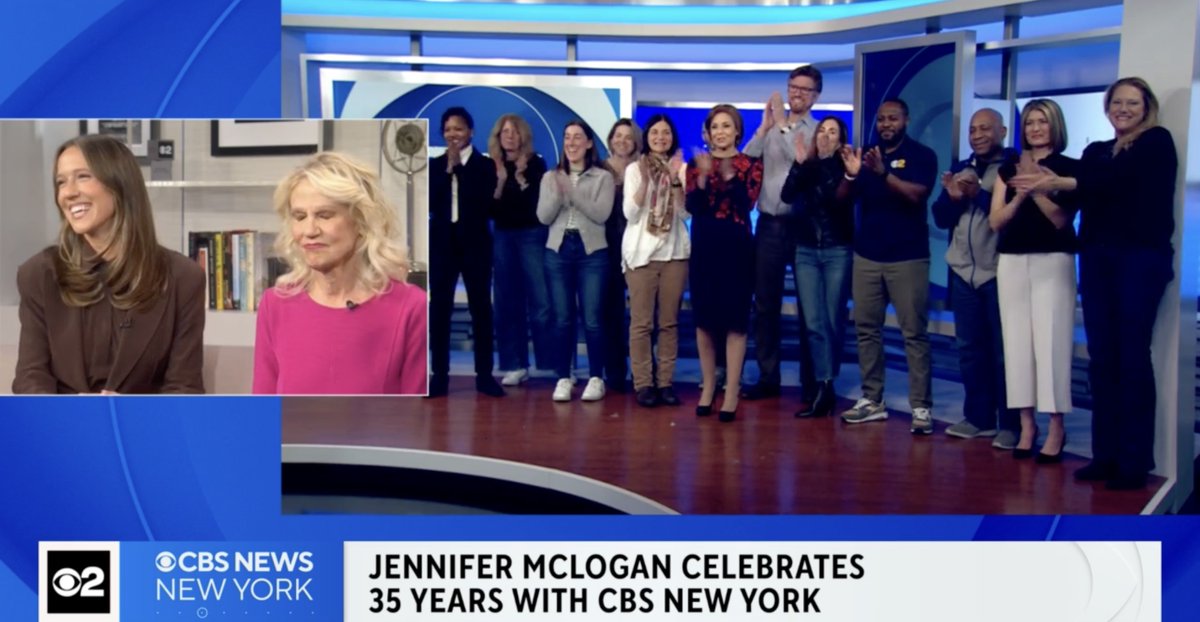Last night, we honored my mom in her 35th year at <a href="/CBSNewYork/">CBS New York</a> with tributes from Carolyn, Dana, and the newsroom. <a href="/McLoganTV/">Jennifer McLogan</a>  is a force of nature—fearless, funny, loving, unstoppable. To have a career mentor like her is a gift, and it’s the joy of my life to be her daughter.
