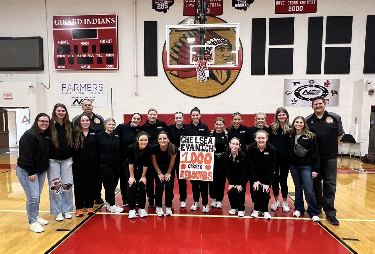 Big day today!!  Lady dukes defeat Girard for a sectional championship 41-32!  Senior Chelsea Evanich goes over 1000 rbs for her career and sets a new season record with 302 rbs and counting!!  District semis weds 6pm @ lake vs St.V