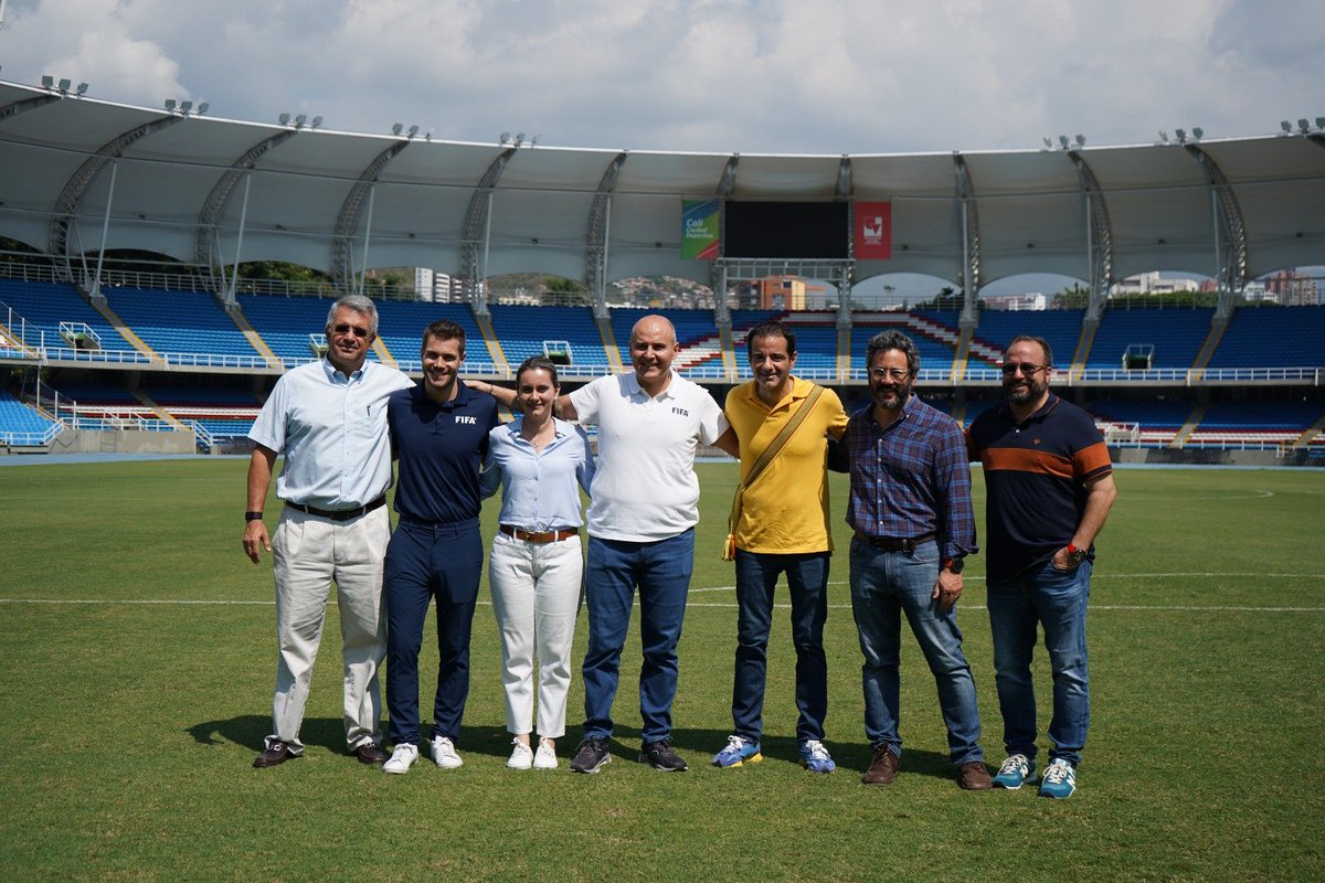 nfmontoya's tweet photo. Hoy recibimos, en el Estadio Olímpico Pascual Guerrero, la visita de Roberto Grassi y Gian Keller, delegados de la FIFA, quienes revisaron diferentes zonas, con miras a la Copa Mundial Femenina Sub-20 de la FIFA™, que se realizará del 31 de agosto al 22 de septiembre de 2024. https://t.co/ujTqKpGwGu