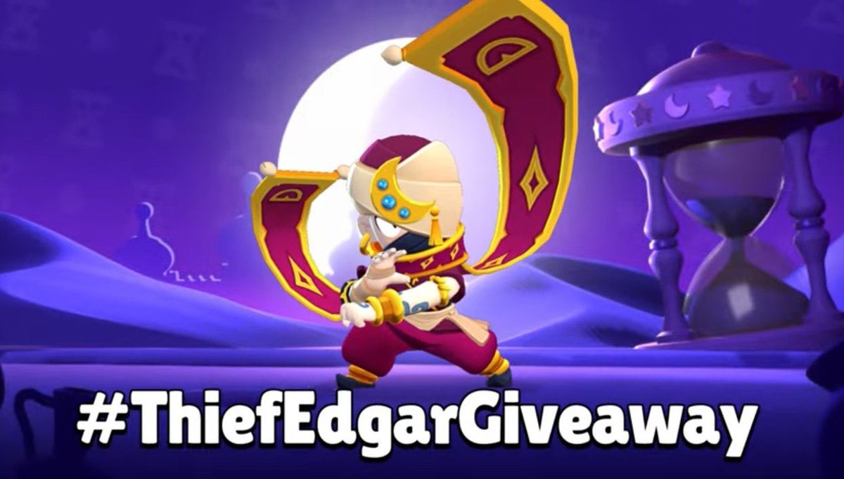 SORTEO X4 THIEF EDGAR 🎁….
 
PARA PARTICIPAR 👇..

  ☑️ RT &amp; FAV 

 ☑️ SEGUIRME

⚠️OPCIONAL: mencionar a 1 amig@.

#ThiefEdgarGiveaway #Brawlstars