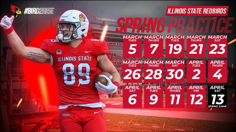 Thanks for the invite, @CoachNiekamp. Can’t wait to get to a spring practice and see the campus! @RedbirdFB @RedbirdRecruits