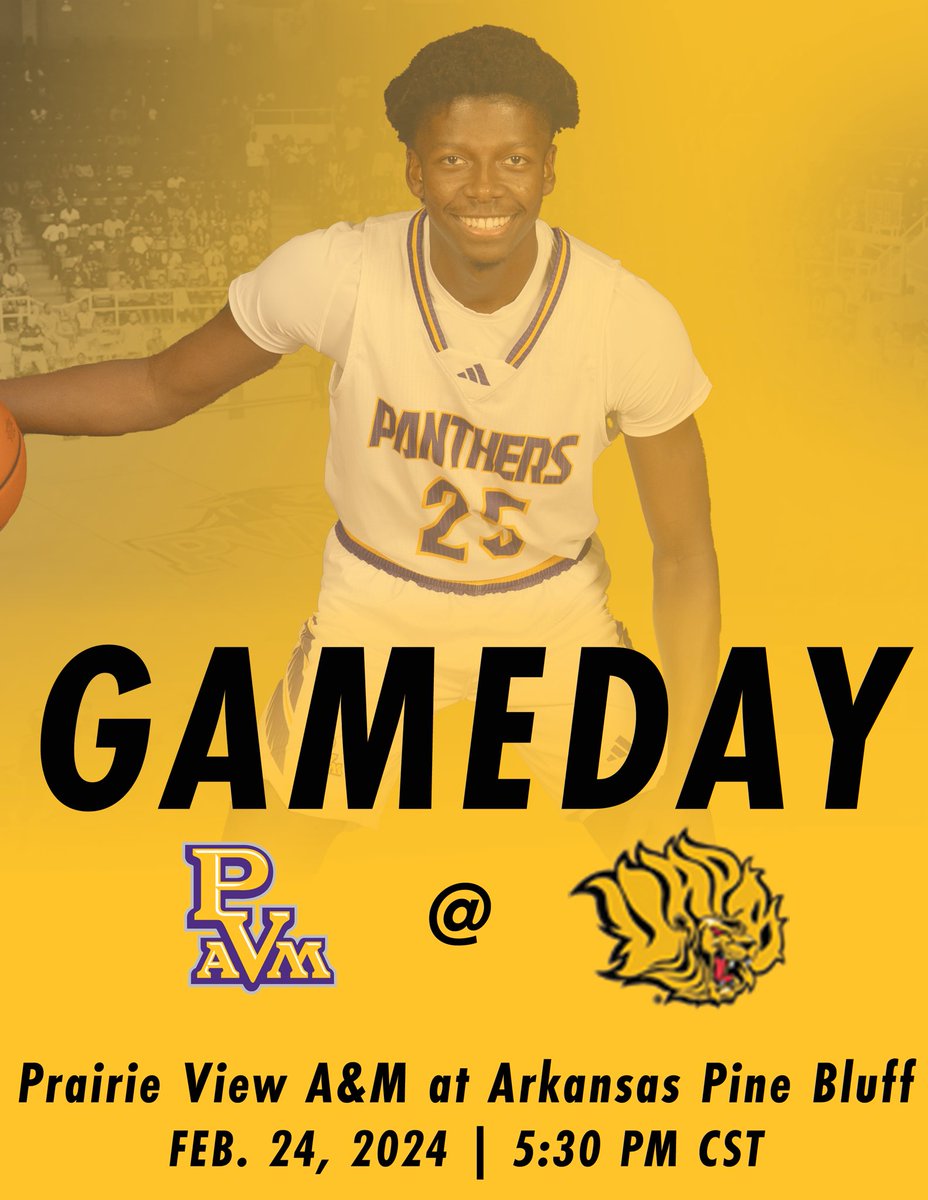 Gameday 🆚 Arkansas Pine Bluff ⏰ 5:30 p.m. 📍 Pine Bluff, AR 📺 Golden Lions All Access #PVHoops | @theswac