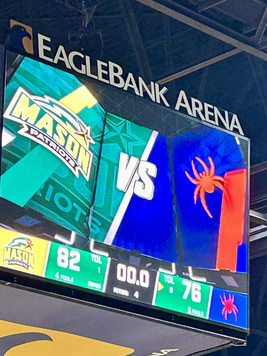 Squished some spiders. 
#BelieveBIG #OT 
<a href="/MasonWBB/">George Mason Women’s Basketball</a> <a href="/gmugreenmachine/">GMU Green Machine</a>
