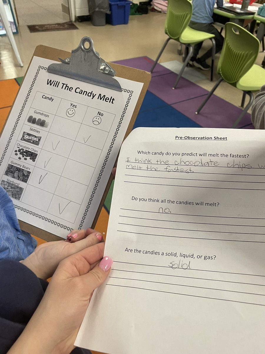 Will the candy melt? I love our Matter science unit! <a href="/ShongumElem/">Shongum Elementary</a> <a href="/RandolphSchools/">Randolph Schools</a>