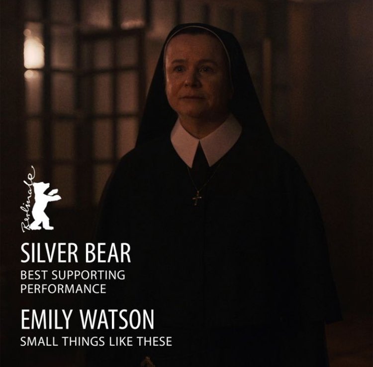 Congratulations to Emily Watson on winning the Silver Bear for Best Supporting Performance at the Berlin Film Festival #SmallThingsLikeThese