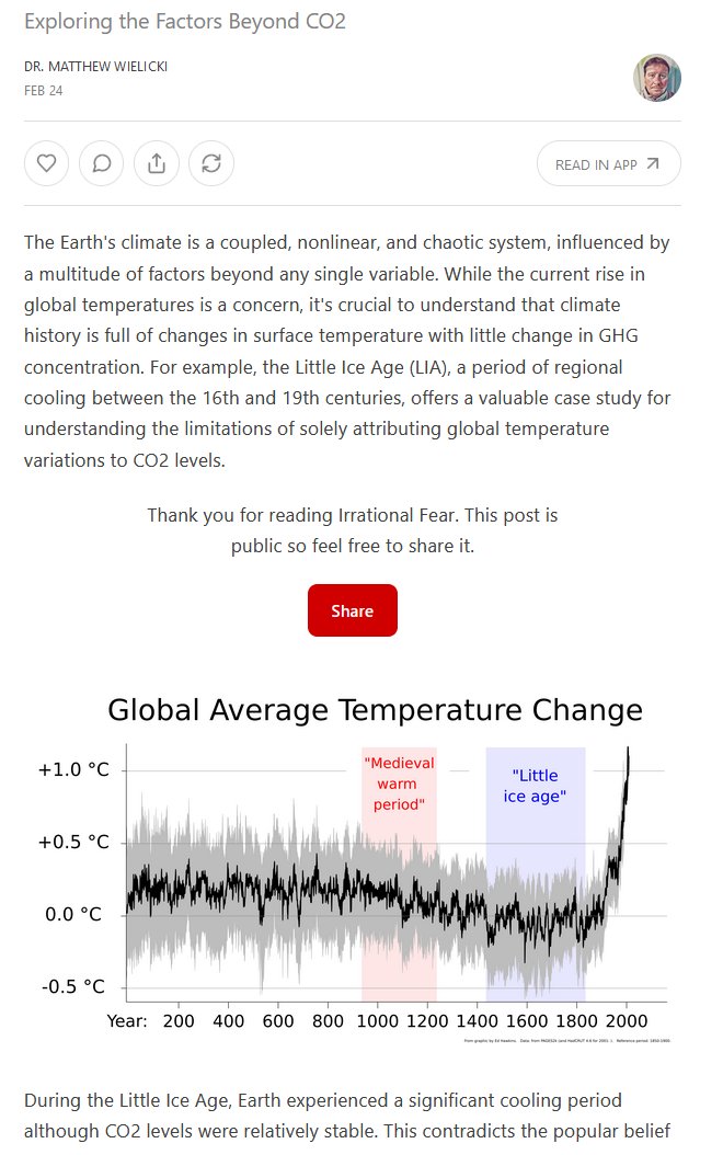 MikeChillit's tweet photo. #Milankovitch #Cycles #IceAges
Milankovitch Cycles are useful observations in the world of planetary orbital mechanics. We know there have been a number of Ice Ages on Earth because geologists and archeologists have confirmed them deep in the geologic record.
But how, exactly, do Ice Ages begin? The short answer is: we don't know, but we have a few clues, beginning with Earth's orbit around the Sun.
Milankovitch Cycles were published in book form in 1941. They argue that glaciation on earth is a long, slow process that can be largely explained by: 1) earth's slightly variable orbit around the sun (eccentricity), 2) a slight tilt on the earth's own axis (obliquity), and 3) a slight wobble (precession).
Each of those three orbital peculiarities, Milankovitch believed, caused temperature fluctuations on Earth that gradually caused temperature extremes.
Milankovitch Cycles actually help explain Ice Ages to some extent, but they do not work well enough to explain everything: certainly not today's unusual warming trend, and perhaps NONE of the numerous and relatively minor cooling and warming periods of the past.
We now have satellites capable of looking into aspects of planetary heating and cooling that neither Milankovitch nor any of his fellow pioneers and predecessors could have imagined. The CERES satellite system, for example, has been monitoring the amount of solar energy that enters, leaves, and sticks around within the Earth's atmosphere for more than two decades.
As a monitoring system, CERES attempts to measure: 1) the amount of solar energy that strikes the earth, 2) the amount of that energy that is reflected back to space before it has a chance to warm the planet, and 3) a long list of other indicators.
Thanks to CERES and similar efforts worldwide, we now KNOW there has been a net surplus of solar energy just "hanging around" in the atmosphere, in the oceans, and on earth's surfaces for the past twenty years or so.
Three potential explanations for the additional net energy on earth: 1) the sun has been burning hotter; 2) less energy is being reflected back to space; 3) vehicular traffic between earth's surface and space was never a factor until the 1960s.
Only one of those possibilities has been eliminated to the satisfaction of most of those who study and write on atmospheric issues: Father Sol (no denomination) is not currently burning hotter. That is, no one should feel the need to call their utility company to repair that bright light 93 million miles away.
NASA's CERES effort is briefly explained in the second attachment.
At this point, CERES has helped confirm that the earth as a whole is reflecting LESS of earth's total solar energy back into space than it was 20 years ago.
Why? A simplistic explanation is that there are fewer clouds now. But the followup question is: Why are there fewer clouds? No one seems to have an answer yet.
While the cloud deficit is good to know, it may also be a red herring. Overall, the earth's atmosphere appears to have begun heating shortly after the close of World War II. Why? Perhaps because WWII was at the cusp of "The Space Age". But there are other possibilities.
Could the space age help explain fewer clouds? Perhaps. Perhaps not.
Regardless of what may lie ahead in the global warming saga, @MatthewWielicki provides important insights. (First attachment)