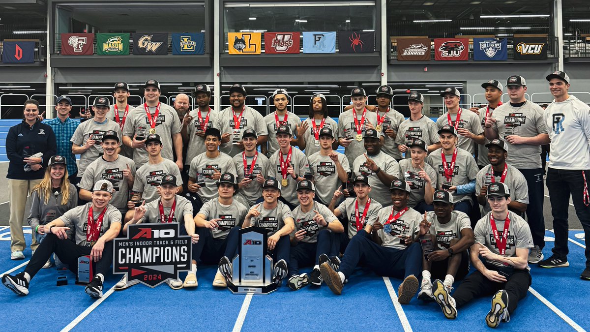 DYNASTY. @RhodyMTrack wins its fourth straight indoor title, and seventh straight Atlantic 10 Championship. 🏆👑🔥 #GoRhody