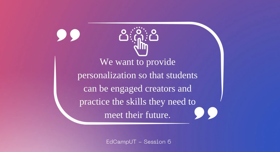 TweetMrsMoss's tweet photo. #EdCampUT #personalizedlearning https://t.co/geFGrDEFsQ