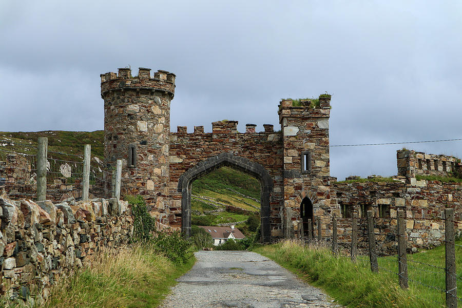 Clifden Castle Gate house. In the Connemara region. County Galway, Ireland. NMP