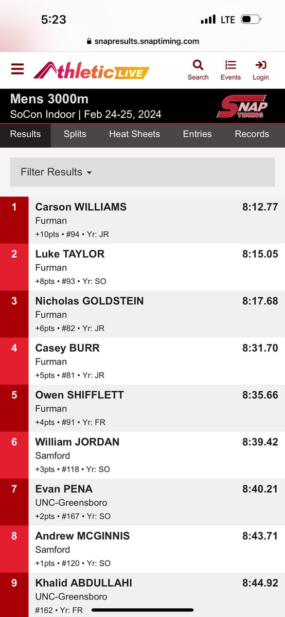 ⁦<a href="/FurmanXC/">FurmanXC</a>⁩ ⁦<a href="/FurmanPaladins/">Furman Paladins</a>⁩ 🧹🧹🧹🧹 🧹