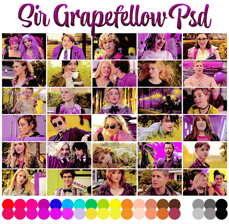 SIR GRAPEFELLOW   ➠   a coloring psd by #pinkinnards 🍇  with shades of yellow and purples,   NOT POC FRIENDLY.  available on  GUMROAD  (pinkinnards.gumroad.com/l/sirgrapefell…)  &  DEVIANTART  (deviantart.com/pinkinnards/ar…)