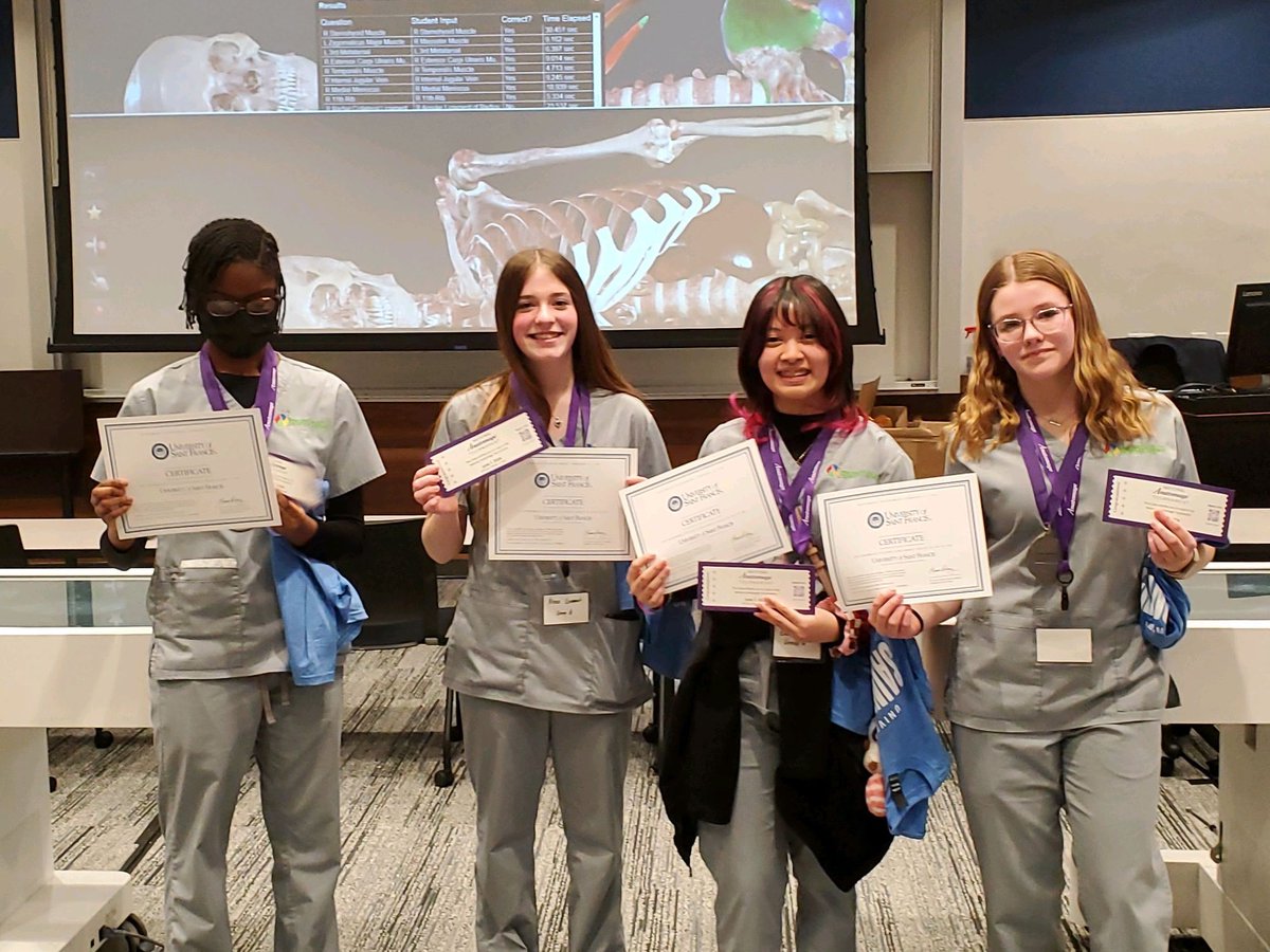 2nd place Team in Regional Competition!  All freshman!! Abigail, Alexa, Euella, Emily!!
Great job ladies!  Anatomage Torunament!!