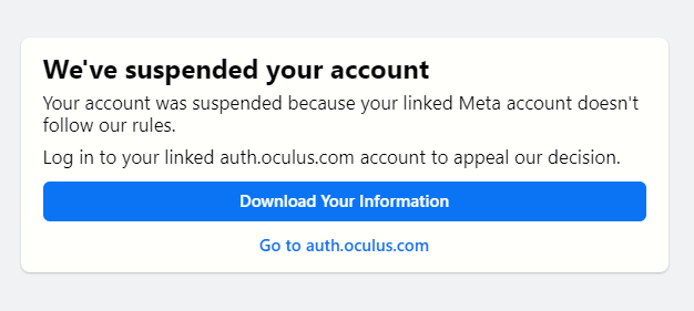 MemeRepos's tweet photo. Now, I found this to be awful strange, considering I'm 28, and have been using my real age since at least Age 18, so I logged into my Facebook to see if that was affected too.

It was.

The crime? My "linked meta account" doesn't follow their rules. https://t.co/QDgNWc6yWh