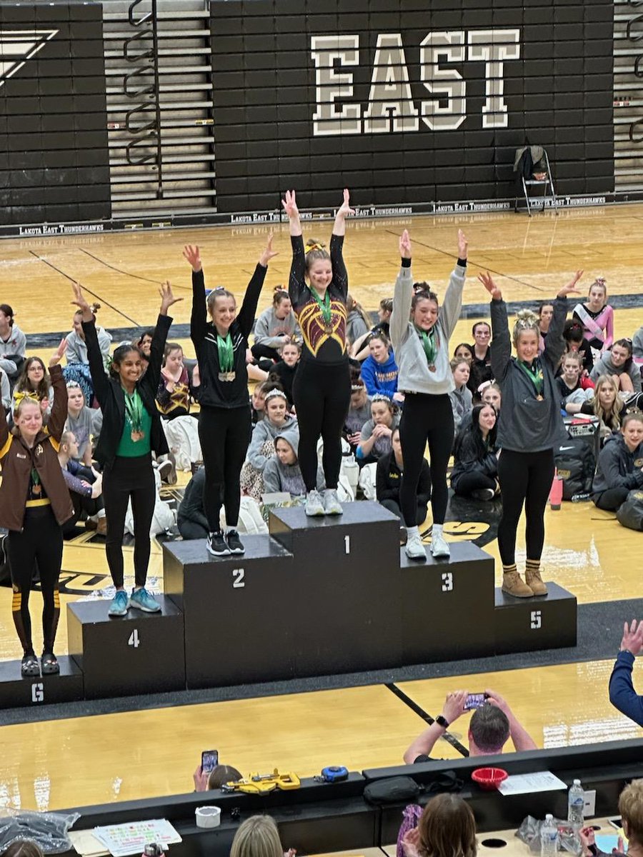 Abi!!  1st on Beam!     3rd on Floor!   6th All Around! She's headed to $tate  Yeah! #WinTheDay
