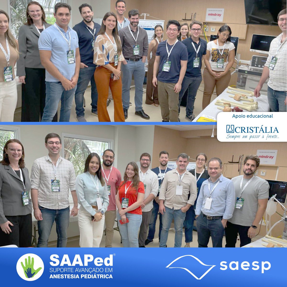 The SAESP’s Realistic Simulation Center inauguration happened this Saturday (24th) with one of the most required SAESP’s workshops, SAAPed (Pediatrics advanced anesthesia support).