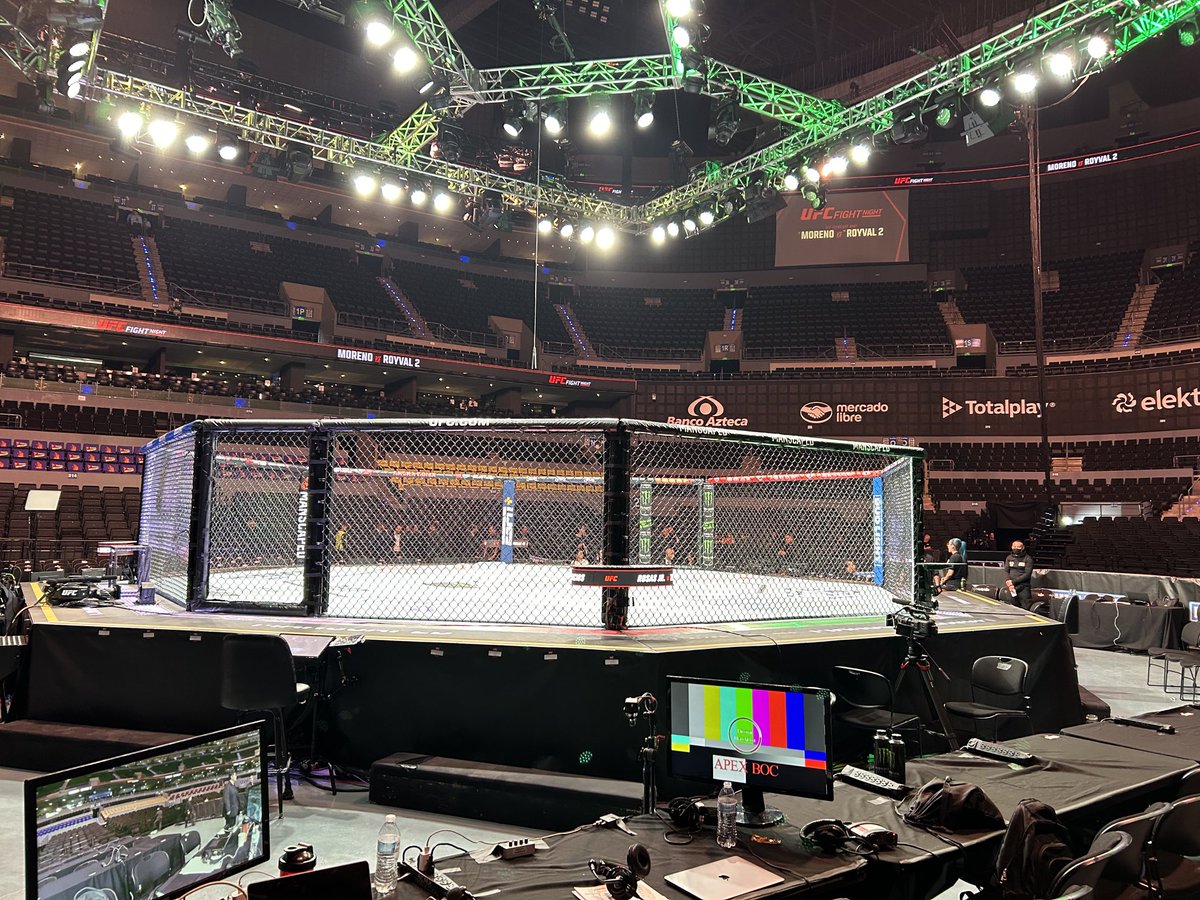 Here is your first 👀 inside Arena CDMX. UFC Fight Night: Moreno vs Royval 2 is later today on ⁦@ESPNPlus⁩