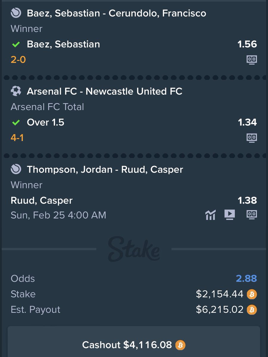 Brodie_Bets's tweet image. ⭐️⭐️⭐️$200 GIVEAWAY⭐️⭐️⭐️
GIVING $215 TO ONE OF YOU GUYS IF RUUD WINS
🚨ALL YOU HAVE TO DO
LIKE RT AND COMMENT
PICKING THE WINNER TOMORROW EARLY