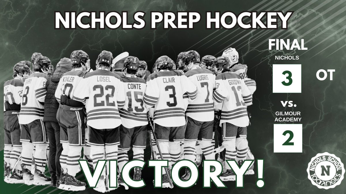 NicholsHockey's tweet image. BIG OT Win over Gilmour to end our travel season! Don&apos;t miss our final home game and Senior Night this Friday, March 1st at 5:00 pm. #CultureWins #ProcessWins #ItTakesWhatItTakes #Vitua