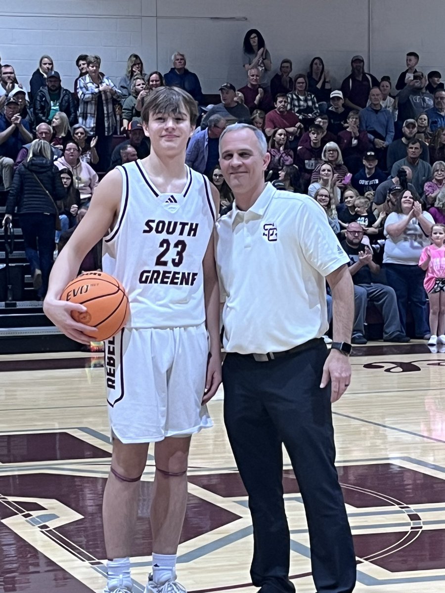 Cooper Kelley finally got his 1000th point ball! Way to go Coop!!!! #rebelsareready