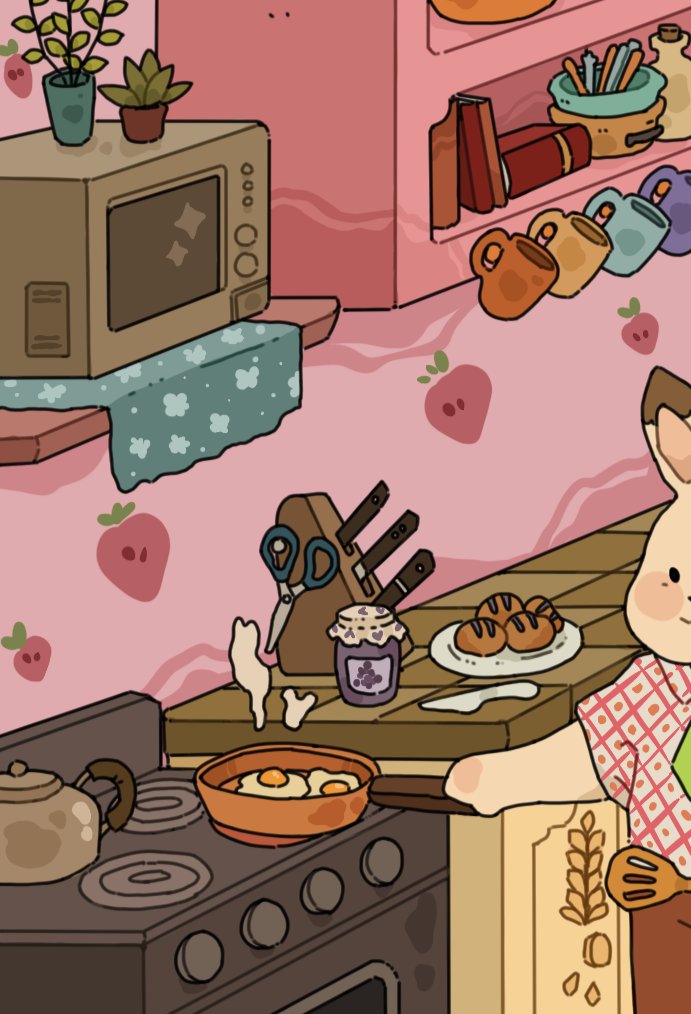 「BREAKFAST WITH THE CHOCOLATE RABBITS ₍ᐢ.」|kellognuts ✿ˊˎ- | working on commissions 🌱のイラスト