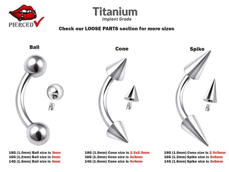 TrulyCharmingGB's tweet photo. Titanium Spike/Cone/Ball Bananabell Piercing-Curved Barbell-Piercing Jewelry for Eyebrow Stud,Helix,Tragus,Lobe,Cartilage and more.
#bananabell #rookpiercings #bentbarbell #bellybar #bellynavel #curvedbarbell #eyebrowstud #verticallabret #helixpiercing
🛒https://t.co/AqmdFzeJpB https://t.co/BMXN9aynZh