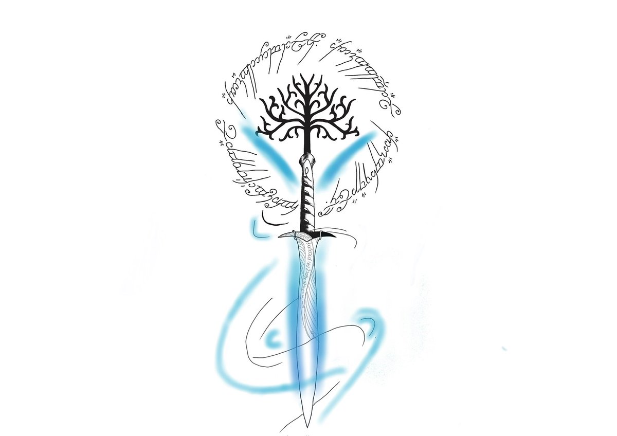Suzy7131's tweet photo. Tried my hand at some digital art on my iPad quite impressed with the results to say it took some learning. #digitalart #drawing #digitalillustration #lordoftherings #sting #treeofgondor #learning https://t.co/RhgxPg9zwp