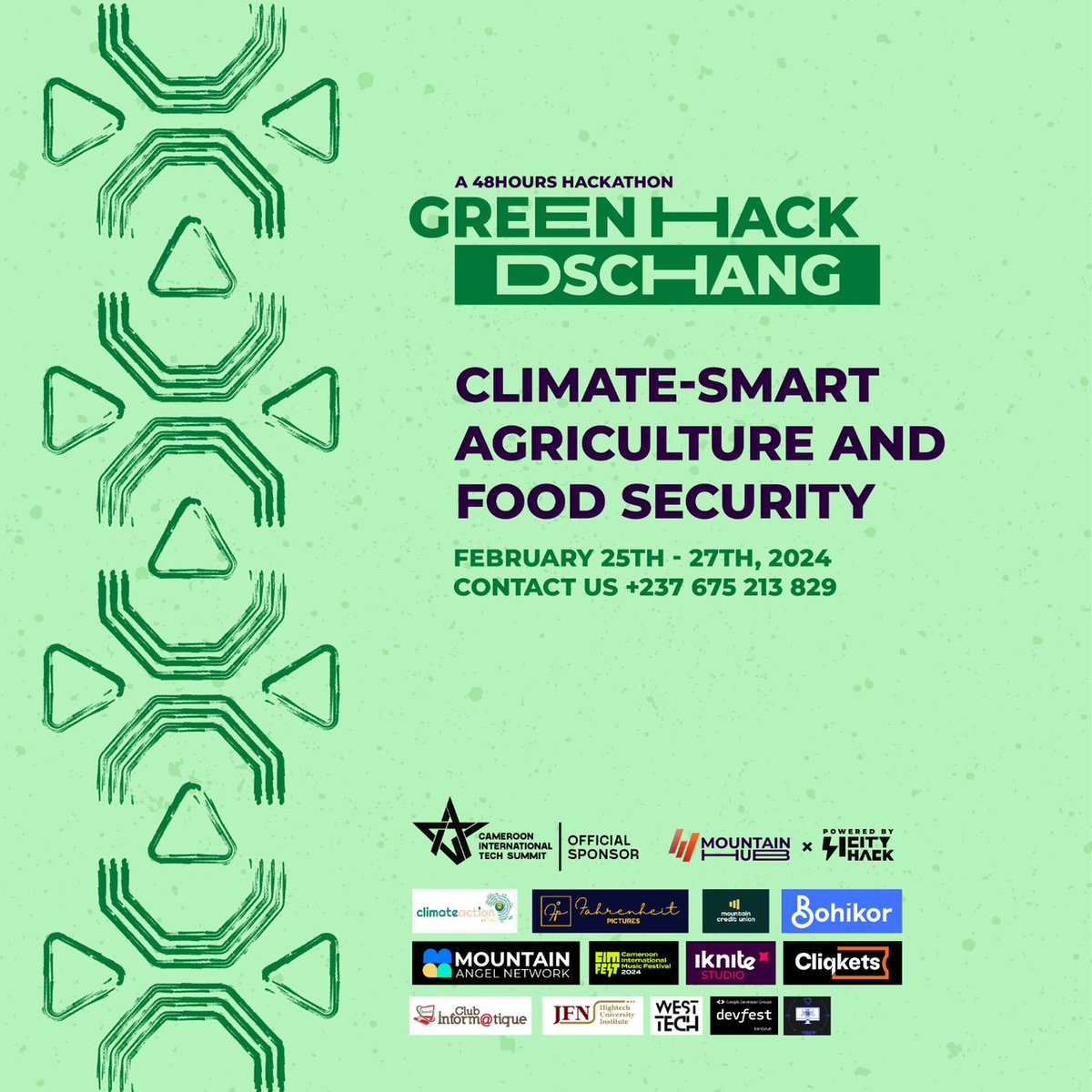 This is for my people in Dschang, Baffousam, Bamougoum, Baleng, Bangante, Banjoun, Mbouda, Baham, Bana, Foumbot, this is for West tech! lets meet at Dschang Innovation Week and create some amazing products in Agriculture and Food security and transform them into viable startups