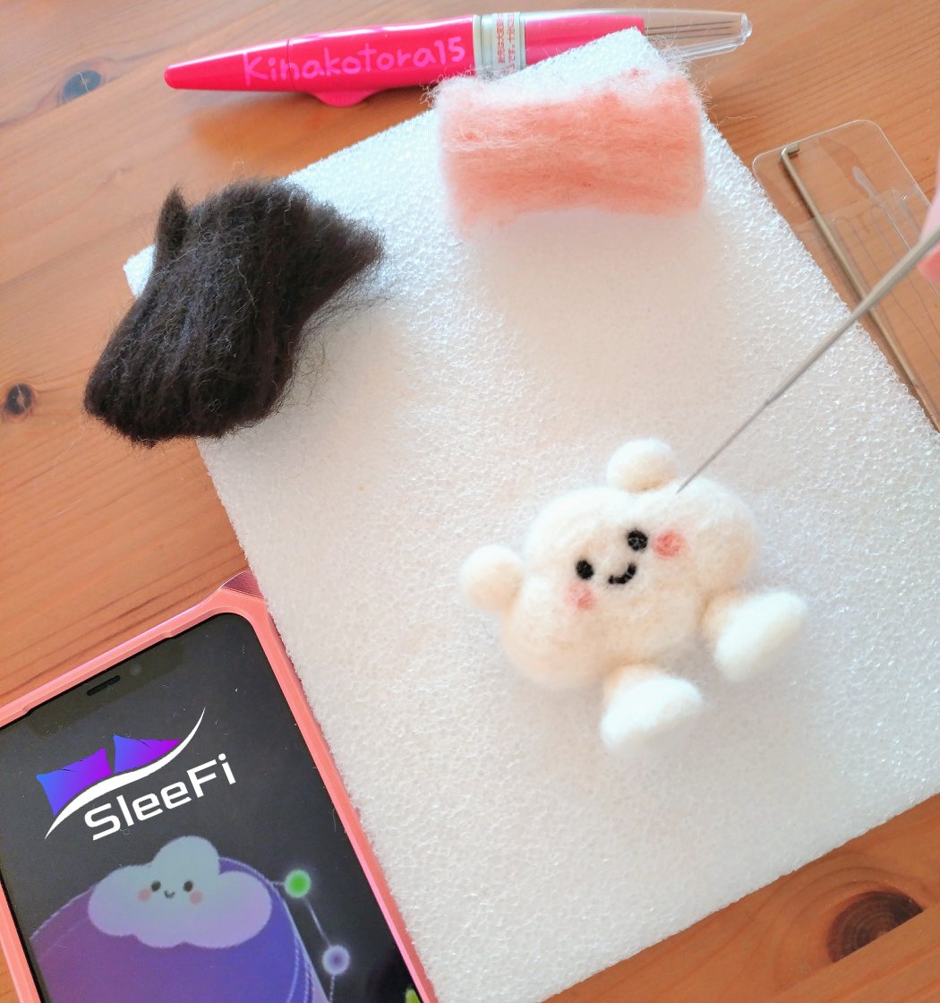 ゲームのファンアート️️️⛅️
全体的にデザインがきゃわいいんだ😴
 #羊毛フェルト