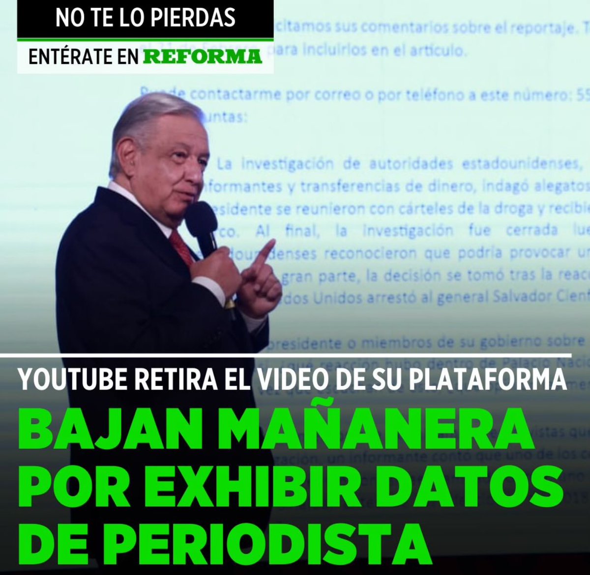 SocCivilMx's tweet photo. 🔥🗣️ ¡Atención! Vamos a hacer ruido. Díganle al #NarcoPresidenteAMLO7 que su supuesta “autoridad moral y política” no tiene lugar en YouTube ni en ningún otro rincón de México. 🚫🎥

Que se vaya con su Bullying a su rancho… 🏡👋

¡Ya estamos hartos! #YaSeVan💥🔥 https://t.co/dEQZvfTX6U