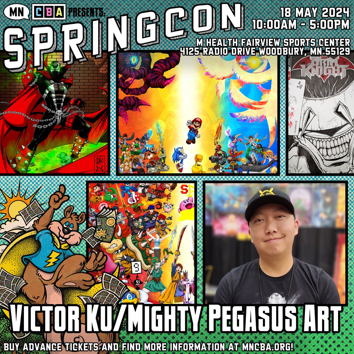 MightyPegasus88's tweet photo. Save the date for May 18th 2024 and get your family to have some fun at @mncbaorg at the M Health Fairview Sports Center in Woodbury, MN!!🔥❤️👌

Find me in the Artists Alley with many other splendid creators!!

#MNCBA #artistalley #artist #fyp #fypシ #SpringCon https://t.co/LRdSCdiEla