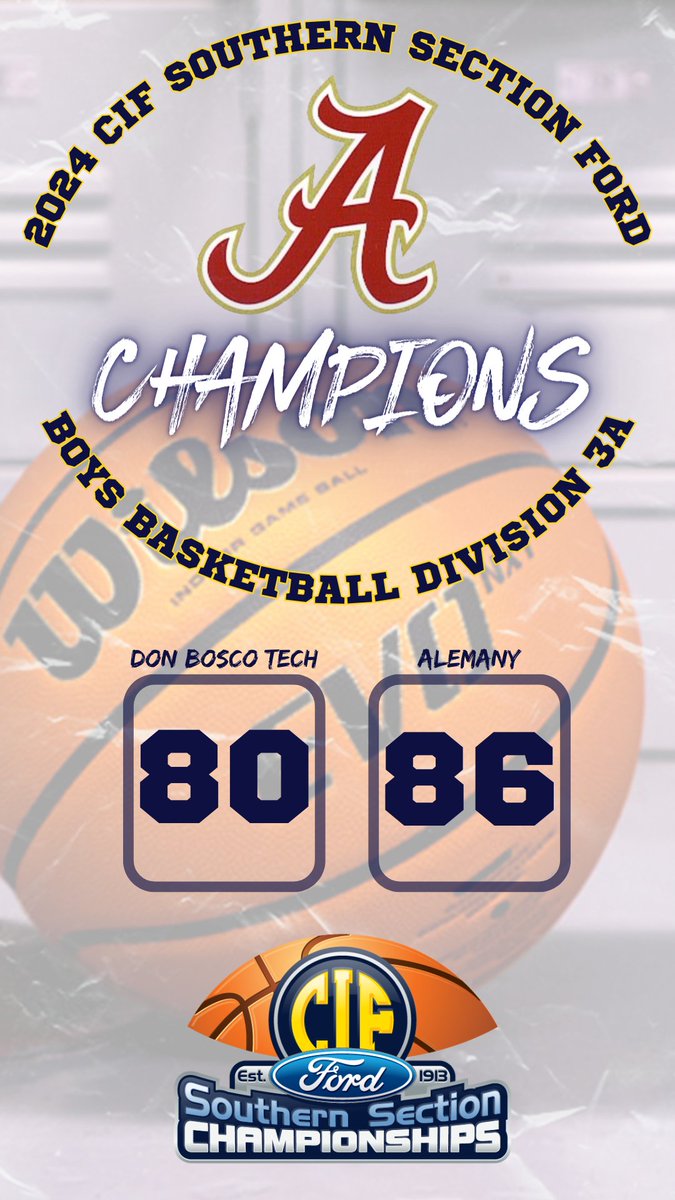 🏀2024 CIF-SS @SoCaliFord Boys D3A Basketball Championships🏀

#CIFSSBasketball