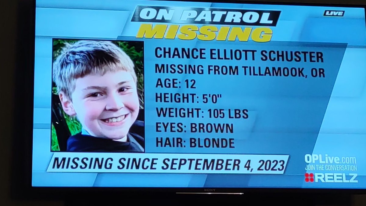 #OPLive. Help find Chance! 1-800-843-5678 #OPLive #OnPatrolLive