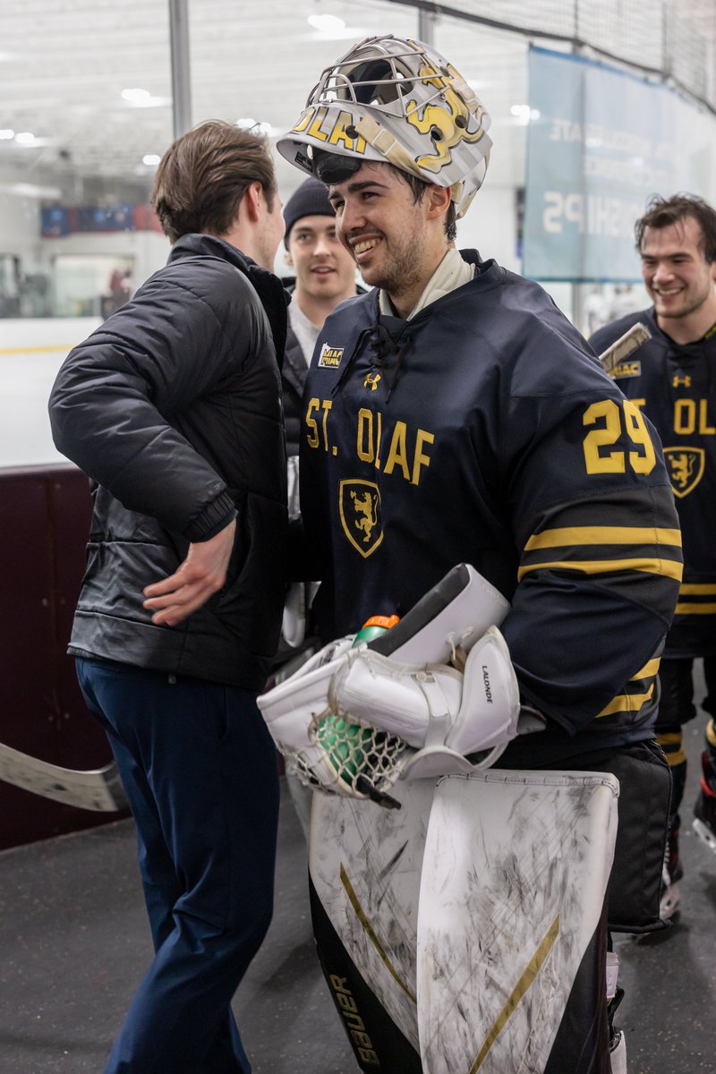 StOlafAthletics's tweet photo. .@StOlafMHockey continued its success on the road in the #MIAC Playoffs with a 4-0 shutout of top-seeded and defending champion Augsburg in Minneapolis!

RECAP: https://t.co/6KCJcYx3MJ

#UmYahYah | #OlePride | #d3hky https://t.co/XpW17JAJDB
