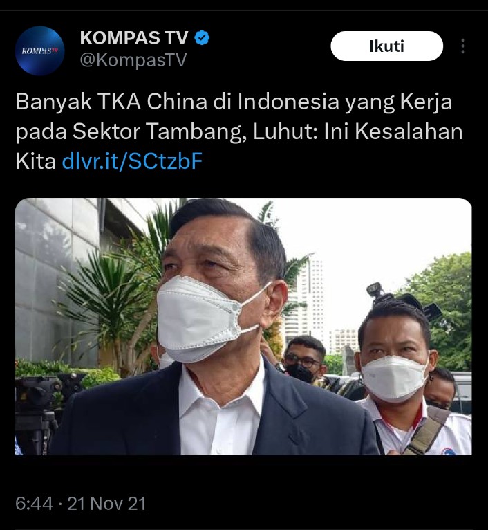 Nicho_Silalahi's tweet photo. Enak aja kau ngomong luhut dan mengatakan "Ini Kesalahan Kita", Dari Jauh hari kami sudah sudah bersuara kencang menolak masuknya para pengangguran china itu ke negeri ini, ingat ya jika terjadi revolusi maka kau orang kedua setelah jokowi yang akan di buru rakyat.!!! https://t.co/sklFgG5Y5D