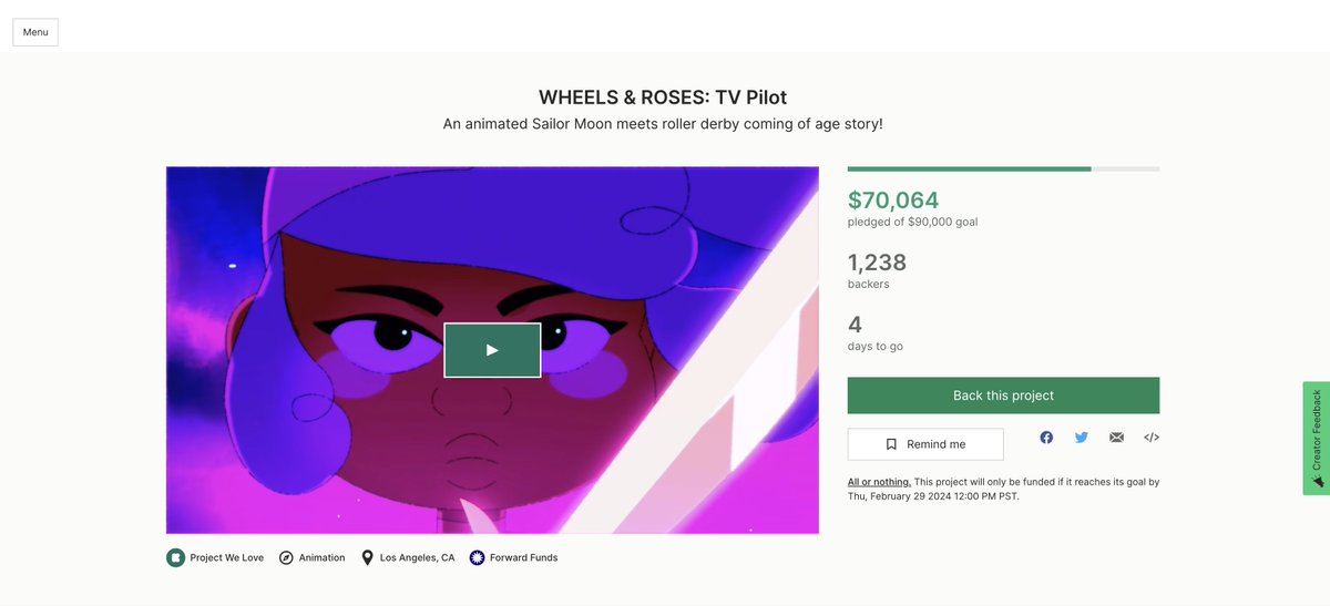 Fumi_chun's tweet photo. WE'VE BROKEN 70K‼️

I need to rest but I feel I cannot rest. We only have 4 DAYS LEFT TO CAMPAIGN⚠️

PLEASE PLEDGE TO OUR @Kickstarter💸
SHARE THIS POST🔑
LET'S GET THIS BLACK MAGICAL GIRL SHOW MADE🔥

FUND WHEELS &amp; ROSES
FUND WHEELS &amp; ROSES
FUND WHEELS &amp; ROSES

#indieanimation https://t.co/7CSQS6QL90