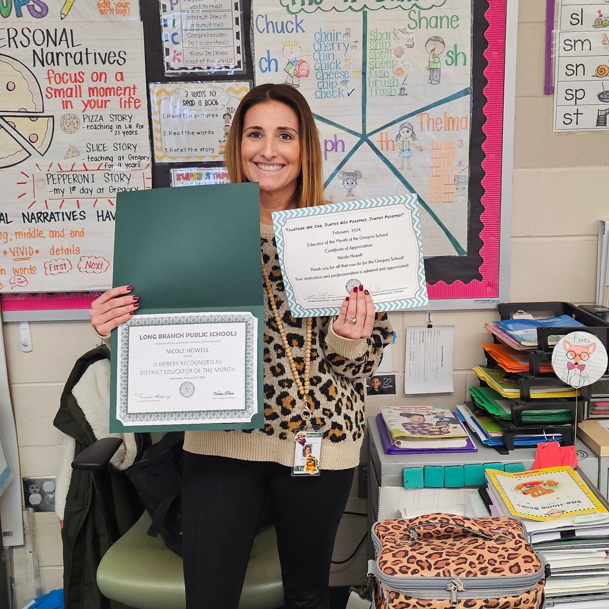 Congratulations to Mrs. Howell, LB District Educator of the Month for February. Amazing co-teacher and inspiration for me and adored by the Ss, present and past! Well deserved!