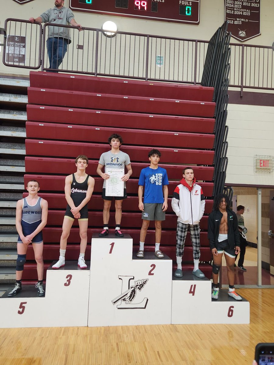 Sectional results Jake 120lb 4th place District qualifier