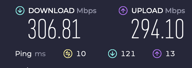 kworthington's tweet image. I pay for 300 up/down, so good work Verizon.
#Verizon #FiOS #VerizonFiOS #Speedtest