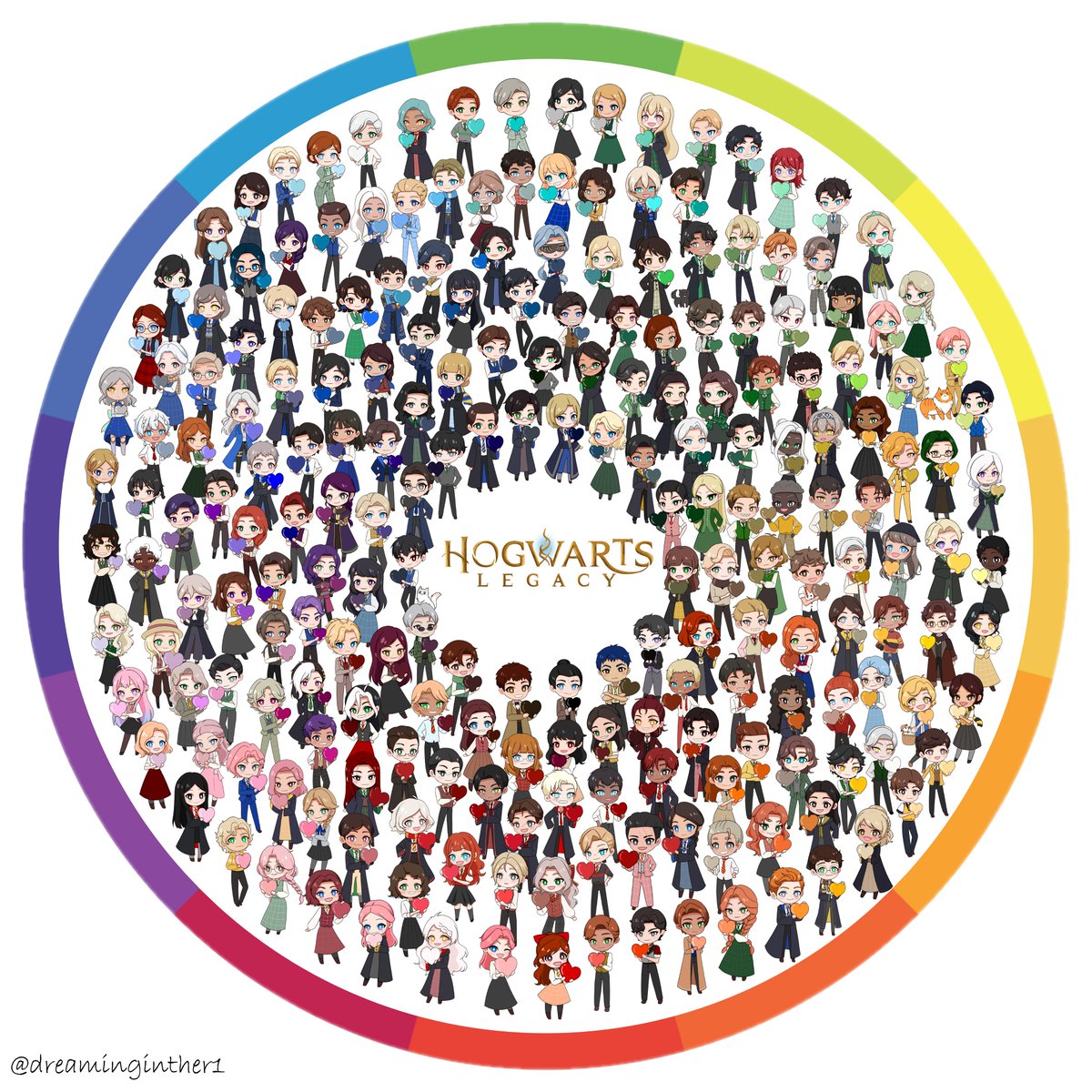 Color Wheel Project❤️🧡💛💚💙💜 I’ve had a great time meeting so many incredible people in the HL community this year. Thank you to everyone who is willing to participate in the project, thank you to my friends who cheered me on during this time, and thank you to my IPAD.