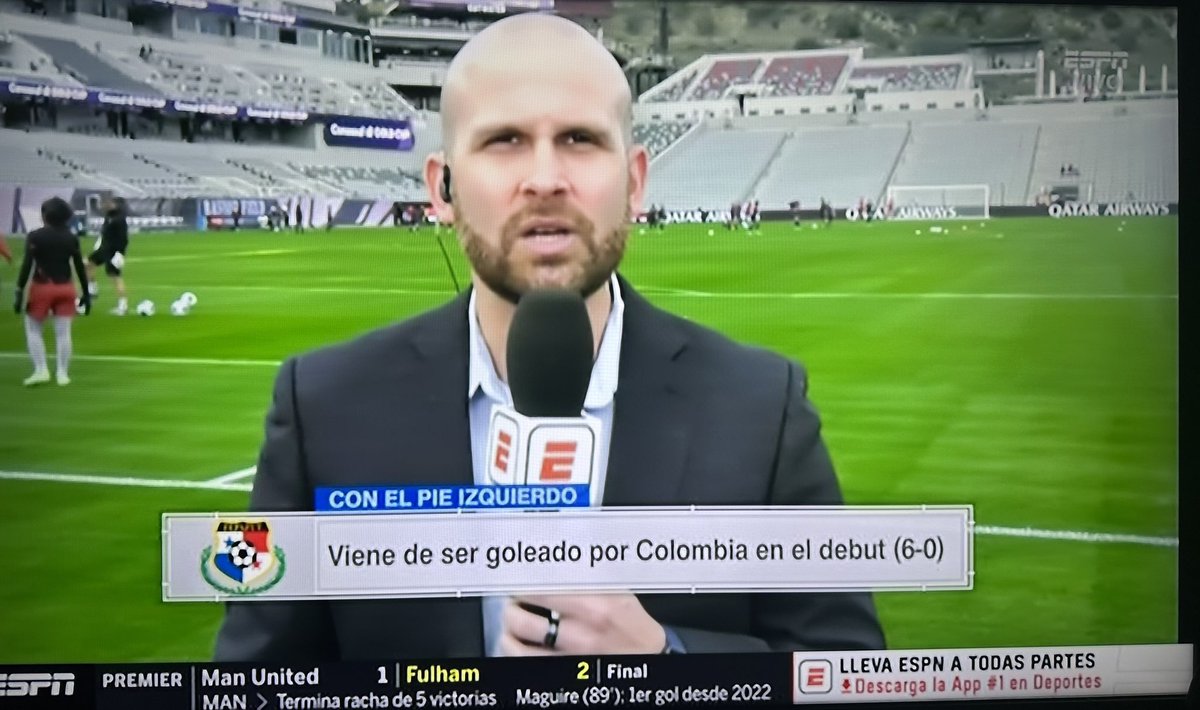 Este muchacho <a href="/JuanxoV/">Juanxo Villaverde C.</a> es el tipo ejemplo que deben copiar nuestros nuevos periodistas deportivos …. Un profesional , cero payasada, cero sobrenombres , puro fútbol e información relevante ….  Como panameño siento orgullo verlo allí … Si, en ESPN,
Felicidades !!