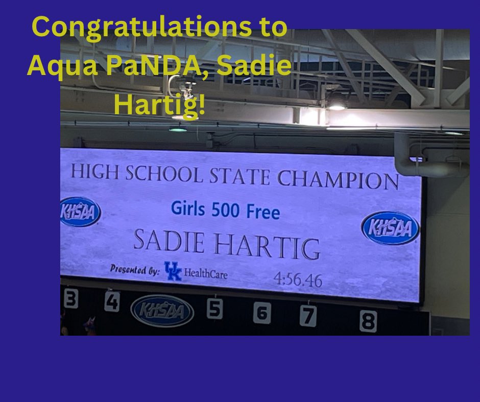 Congratulations Sadie! We are proud of you! #PaNDAPride