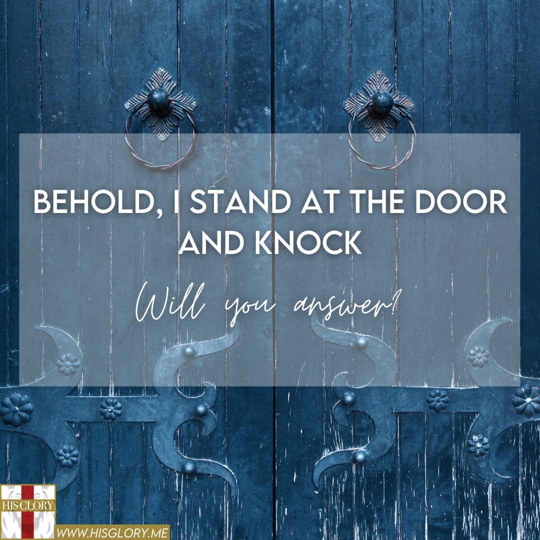 Here I am! I stand at the door and knock. If anyone hears my voice and opens the door, I will come in and eat with that person, and they with me. Revelation 3:20

#JesusChrist #JesusChristIsLord