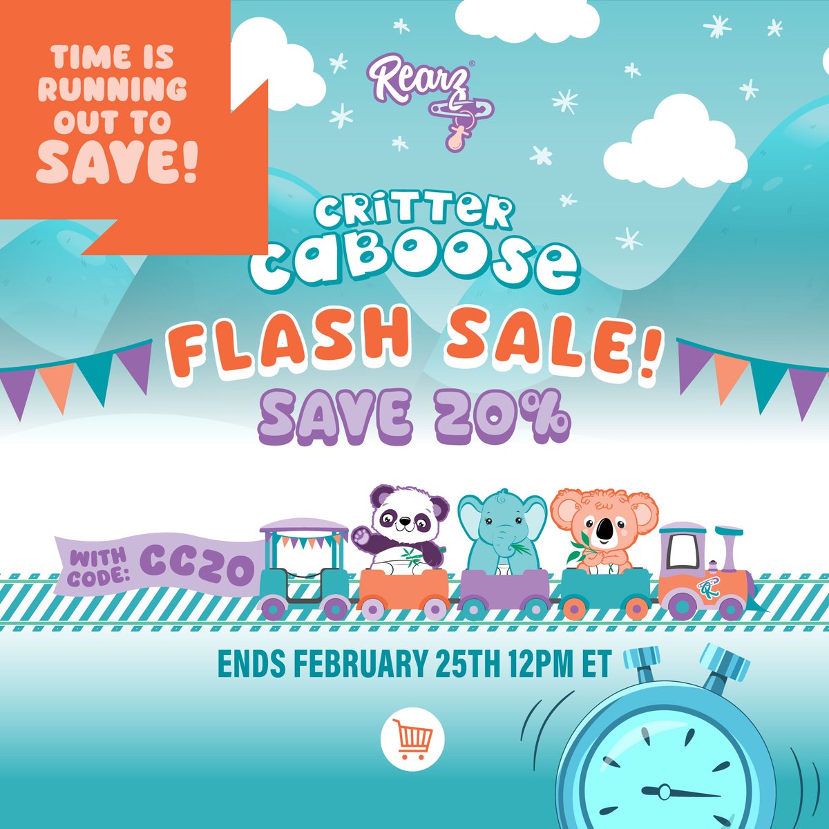 Rearz Inc على X:  Times ticking on the Savings Express! Grab a wild 20%  off across our Critter Caboose range with coupon code CC20. Race to check  out - this offer disappears tomorrow at 12pm ET! t.copOdY7LZqTU  adultdiapers adultbabies ...