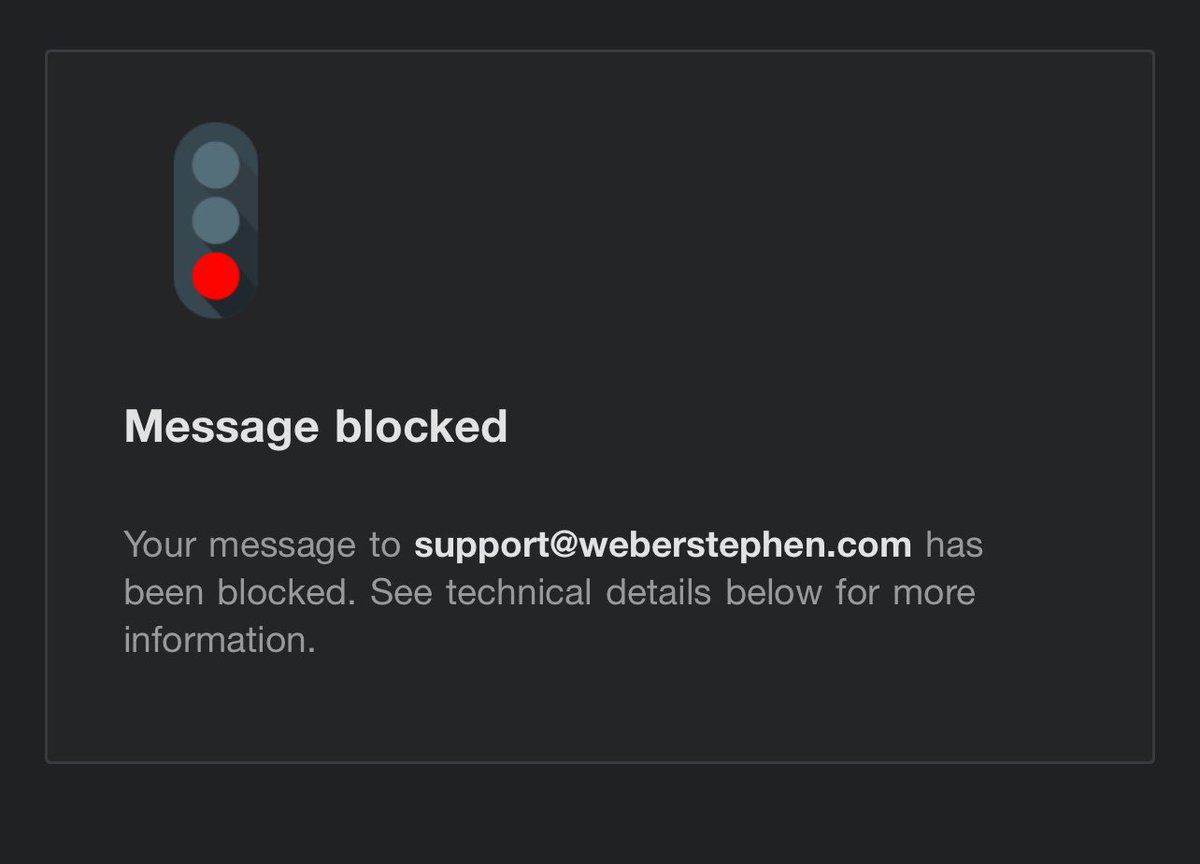 thecsmachine's tweet photo. @WeberGrills  am trying to reply to an email for an active support ticket but it’s getting blocked :-( https://t.co/YUAt8I2v95
