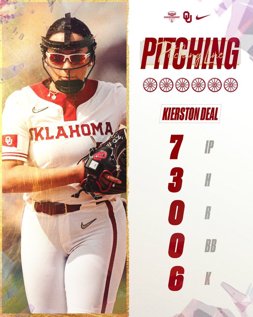 OU_Softball's tweet photo. Simply 𝐃𝐞𝐚𝐥ing.

#ChampionshipMindset | @DealKierston https://t.co/9Gx3cpMOWn