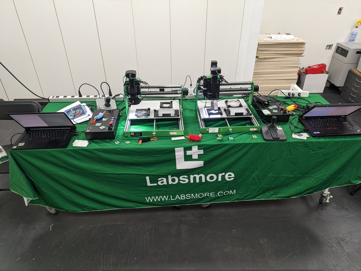 Having a blast at lab automation hardware hack hosted by Studio 45 <a href="/workatthestudio/">Studio 45</a>  in san francisco! Lots of people trying <a href="/LabsmoreLLC/">Labsmore LLC</a> microscopes, doing cool projects, and giving great feedback