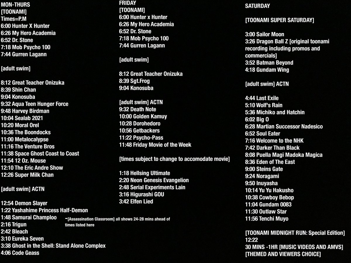 streamafterdark's tweet image. [as] TOO's final schedule from back in May of 2021.

What aspects of this schedule should we implement into [after dark] in the future?