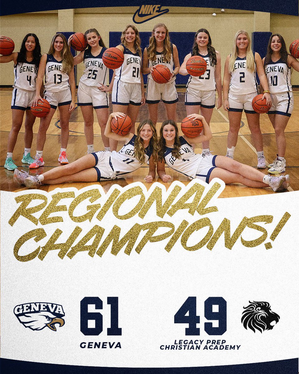 GSB_AthleticsTX's tweet photo. 🏆 Congratulations to our Geneva Eagles girls basketball team for clinching their 4th consecutive Regional Championship title! 

 Next stop: Waco for the State Tournament! Let's go Eagles! 🦅🏀 #TalonsUp https://t.co/dQBUVEpLkh