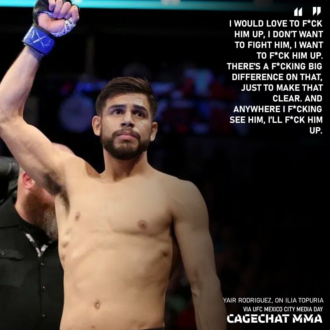 Yair Rodriguez is not a fan of new featherweight champion Ilia Topuria. 😬 #UFCMexico